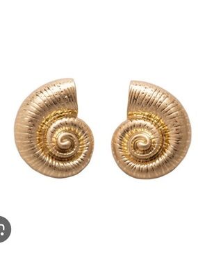 Dannijo viva earrings gold spiral shell stud free people